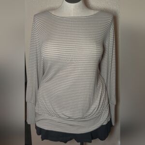 Lane Bryant Striped Cream & Beige Women's Top. Size 26/28